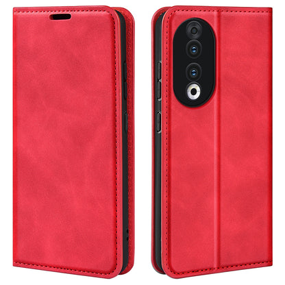 For Honor 90 Wallet Flip Cell Phone Case Skin-touch Stand Shockproof PU Leather Cover