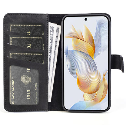 For Honor 90 PU Leather Wallet Phone Cover Dual-color Splicing Stand Cell Phone Case