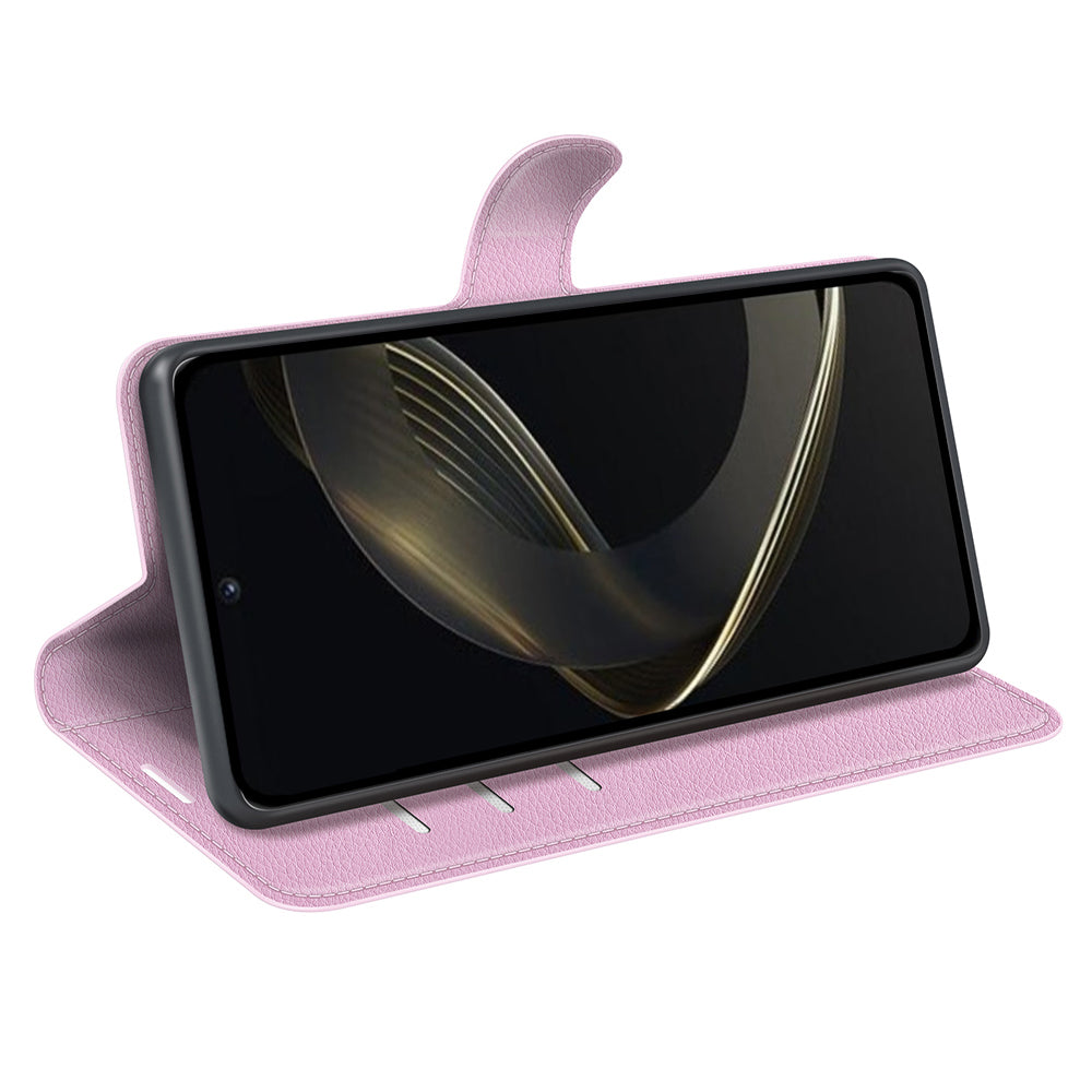 For Huawei nova 11 Wallet Cover Litchi Texture Anti-Scratch Shell Stand Mobile Phone PU Leather Case