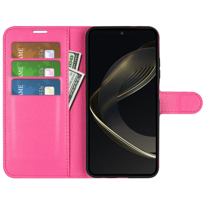 For Huawei nova 11 Wallet Cover Litchi Texture Anti-Scratch Shell Stand Mobile Phone PU Leather Case