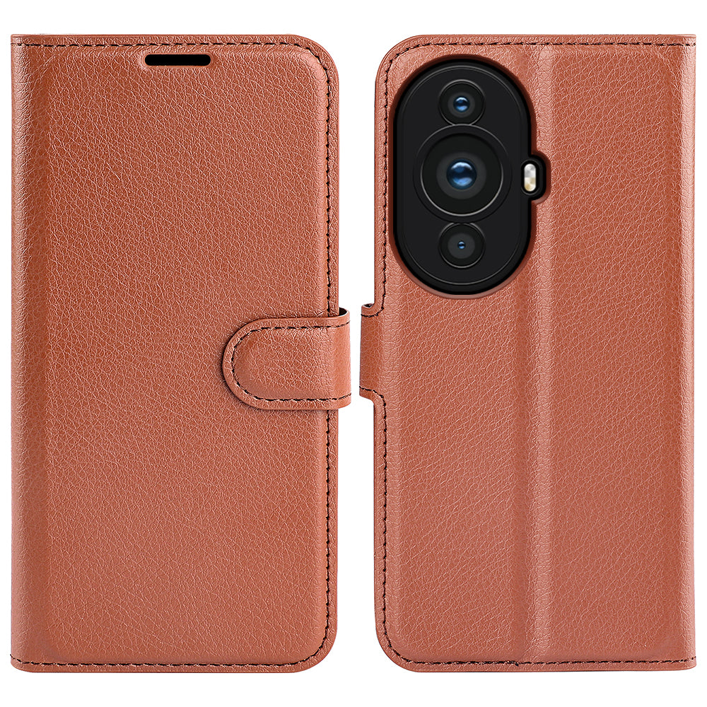 For Huawei nova 11 Wallet Cover Litchi Texture Anti-Scratch Shell Stand Mobile Phone PU Leather Case