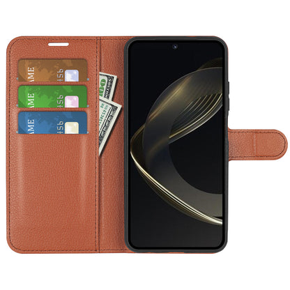 For Huawei nova 11 Wallet Cover Litchi Texture Anti-Scratch Shell Stand Mobile Phone PU Leather Case