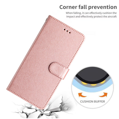 For Samsung Galaxy A04s 4G (164.7 x 76.7 x 9.1 mm) Stand Function Silk Texture PU Leather Wallet Cell Phone Case with Hand Strap