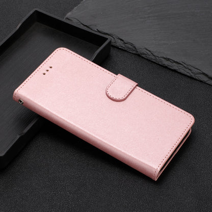 For Samsung Galaxy A04s 4G (164.7 x 76.7 x 9.1 mm) Stand Function Silk Texture PU Leather Wallet Cell Phone Case with Hand Strap