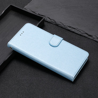 For Samsung Galaxy A04s 4G (164.7 x 76.7 x 9.1 mm) Stand Function Silk Texture PU Leather Wallet Cell Phone Case with Hand Strap