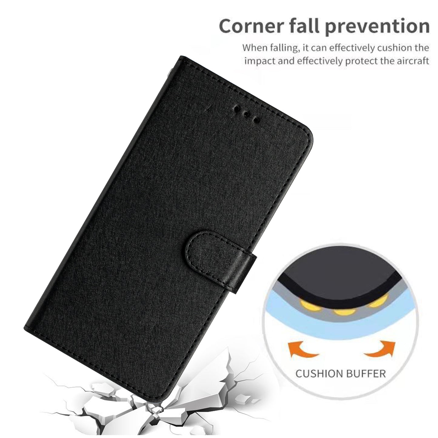 For Samsung Galaxy A04s 4G (164.7 x 76.7 x 9.1 mm) Stand Function Silk Texture PU Leather Wallet Cell Phone Case with Hand Strap