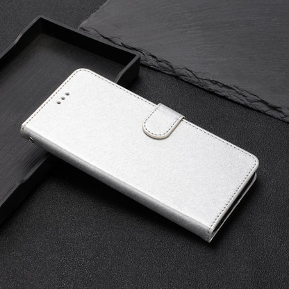 For Samsung Galaxy A04s 4G (164.7 x 76.7 x 9.1 mm) Stand Function Silk Texture PU Leather Wallet Cell Phone Case with Hand Strap