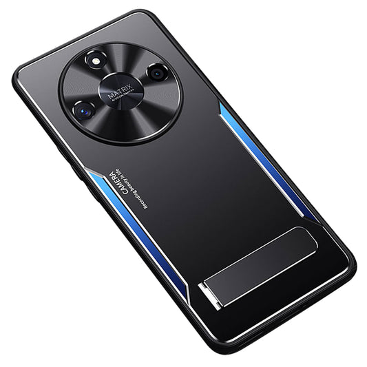 For Honor X50 Kickstand Phone Case Aluminum Alloy + TPU Protective Phone Cover