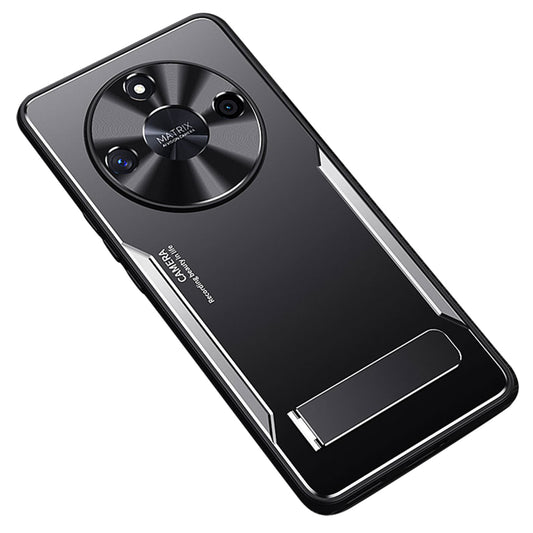 For Honor X50 Kickstand Phone Case Aluminum Alloy + TPU Protective Phone Cover