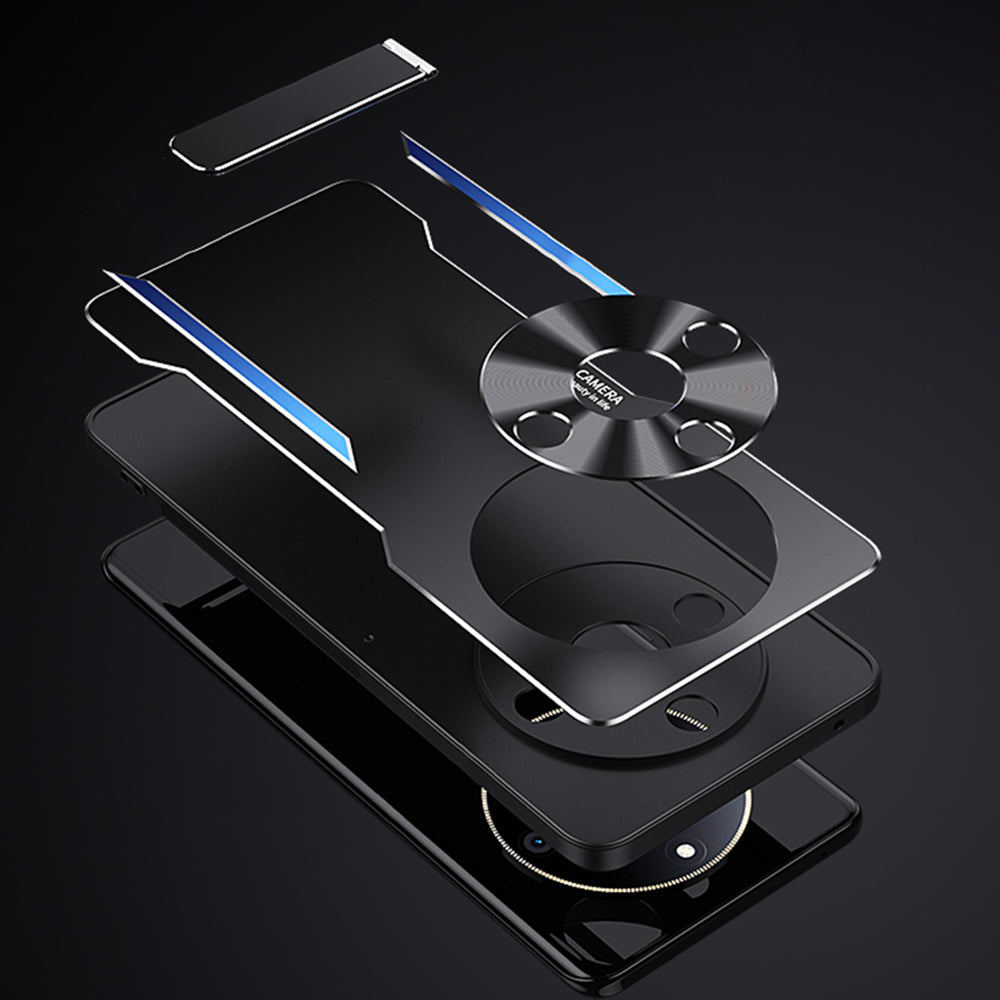 For Honor X50 Kickstand Phone Case Aluminum Alloy + TPU Protective Phone Cover