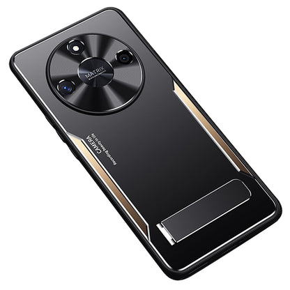 For Honor X50 Kickstand Phone Case Aluminum Alloy + TPU Protective Phone Cover