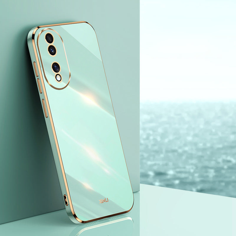 XINLI For Honor 90 Shockproof Phone Case Precise Lens Cut-out TPU Electroplated Cover