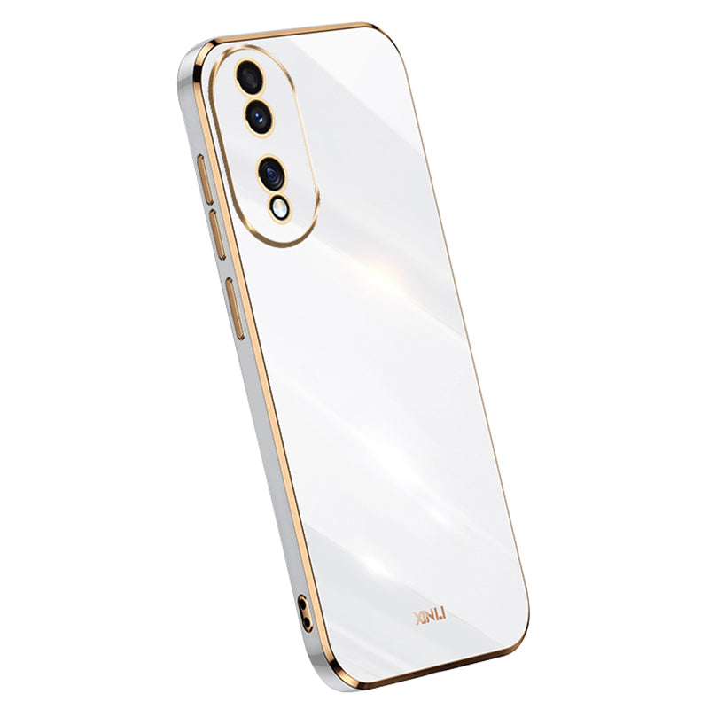 XINLI For Honor 90 Shockproof Phone Case Precise Lens Cut-out TPU Electroplated Cover