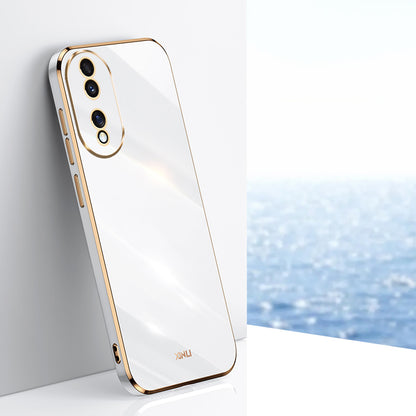 XINLI For Honor 90 Shockproof Phone Case Precise Lens Cut-out TPU Electroplated Cover