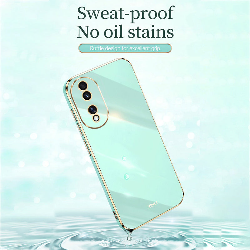 XINLI For Honor 90 Shockproof Phone Case Precise Lens Cut-out TPU Electroplated Cover