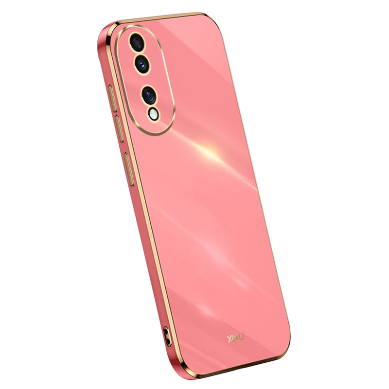 XINLI For Honor 90 Shockproof Phone Case Precise Lens Cut-out TPU Electroplated Cover
