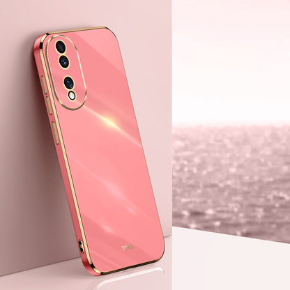 XINLI For Honor 90 Shockproof Phone Case Precise Lens Cut-out TPU Electroplated Cover