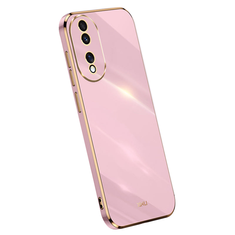 XINLI For Honor 90 Shockproof Phone Case Precise Lens Cut-out TPU Electroplated Cover