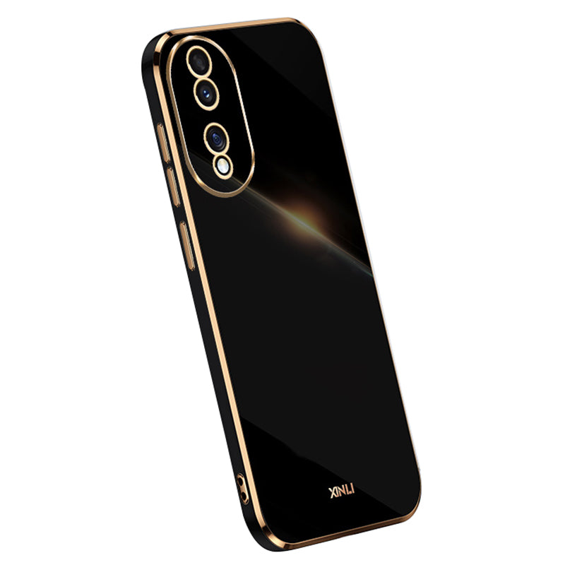 XINLI For Honor 90 Shockproof Phone Case Precise Lens Cut-out TPU Electroplated Cover