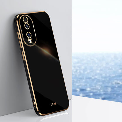 XINLI For Honor 90 Shockproof Phone Case Precise Lens Cut-out TPU Electroplated Cover