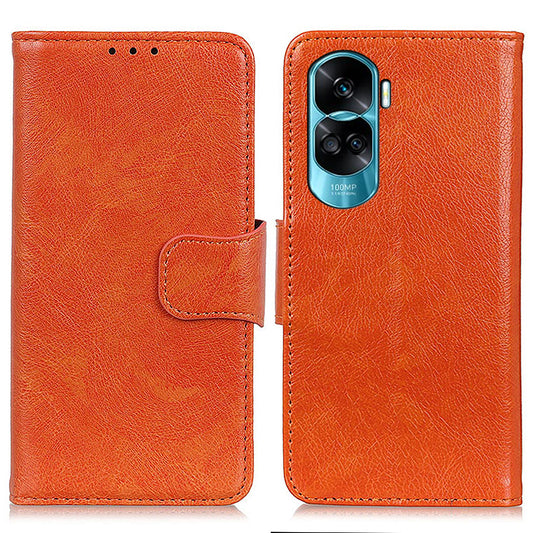 For Honor 90 Lite 5G / X50i 5G Fall Proof Nappa Texture Split Leather Wallet Case Phone Cover with Stand