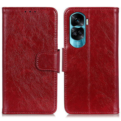 For Honor 90 Lite 5G / X50i 5G Fall Proof Nappa Texture Split Leather Wallet Case Phone Cover with Stand