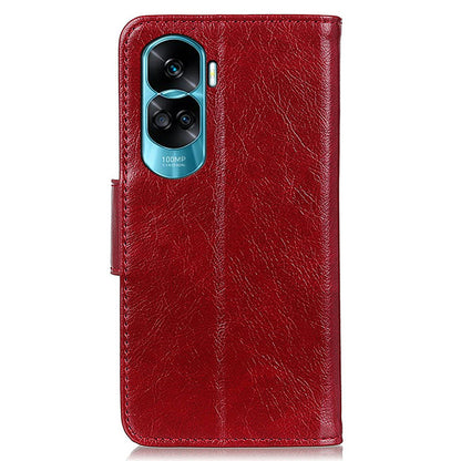 For Honor 90 Lite 5G / X50i 5G Fall Proof Nappa Texture Split Leather Wallet Case Phone Cover with Stand