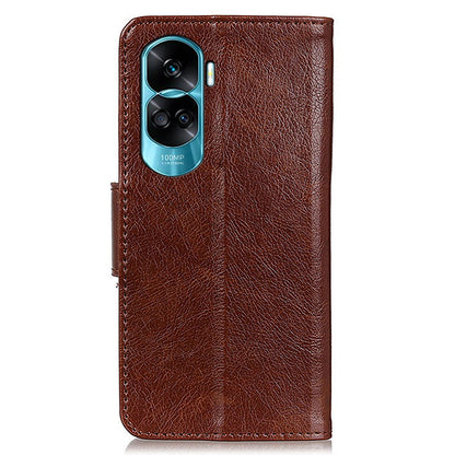 For Honor 90 Lite 5G / X50i 5G Fall Proof Nappa Texture Split Leather Wallet Case Phone Cover with Stand