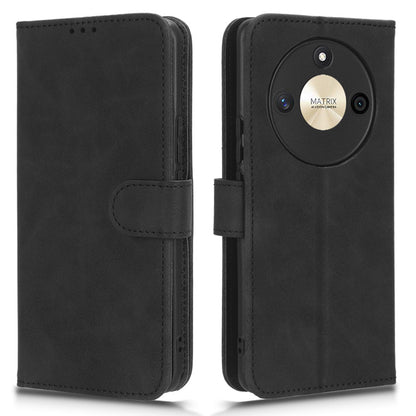 For Honor X50 Shockproof PU Leather Skin-touch Stand Case Wallet Anti-drop Inner TPU Phone Cover
