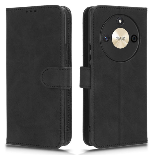 For Honor X50 Shockproof PU Leather Skin-touch Stand Case Wallet Anti-drop Inner TPU Phone Cover