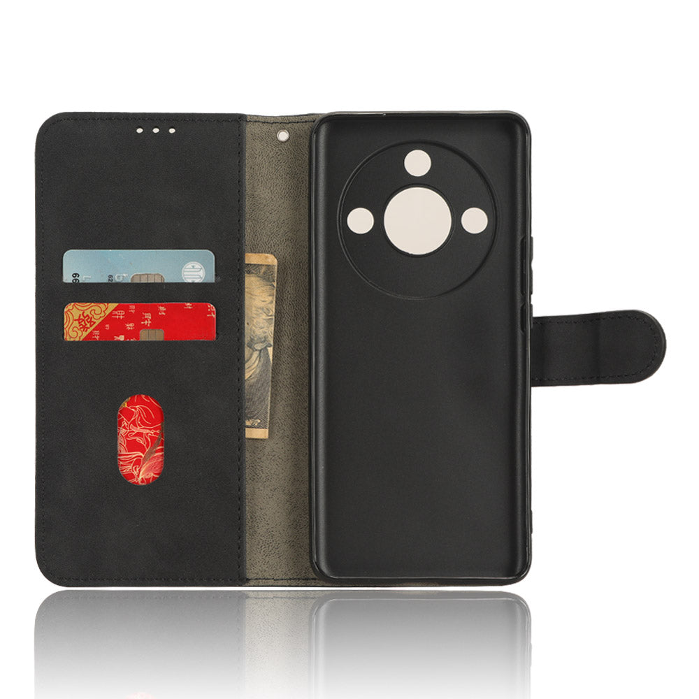 For Honor X50 Shockproof PU Leather Skin-touch Stand Case Wallet Anti-drop Inner TPU Phone Cover