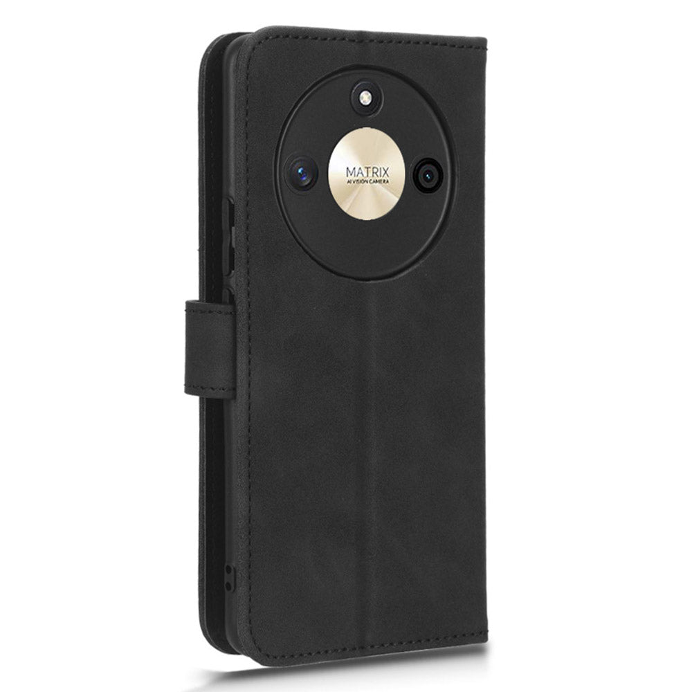 For Honor X50 Shockproof PU Leather Skin-touch Stand Case Wallet Anti-drop Inner TPU Phone Cover