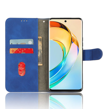 For Honor X50 Shockproof PU Leather Skin-touch Stand Case Wallet Anti-drop Inner TPU Phone Cover