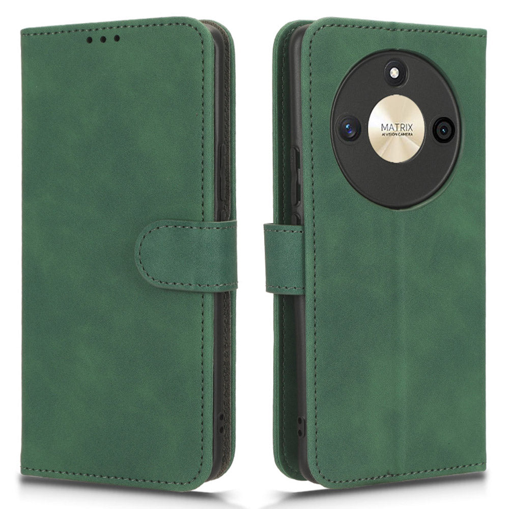 For Honor X50 Shockproof PU Leather Skin-touch Stand Case Wallet Anti-drop Inner TPU Phone Cover