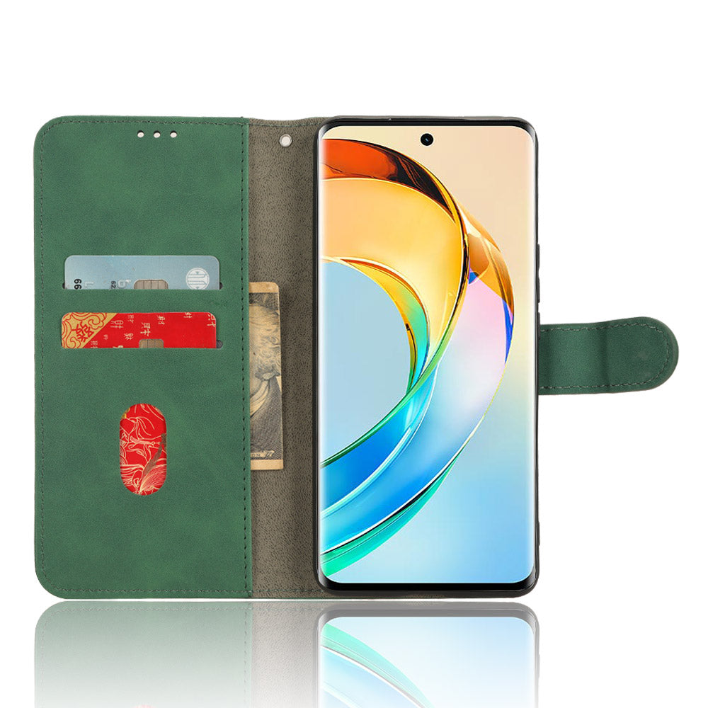 For Honor X50 Shockproof PU Leather Skin-touch Stand Case Wallet Anti-drop Inner TPU Phone Cover