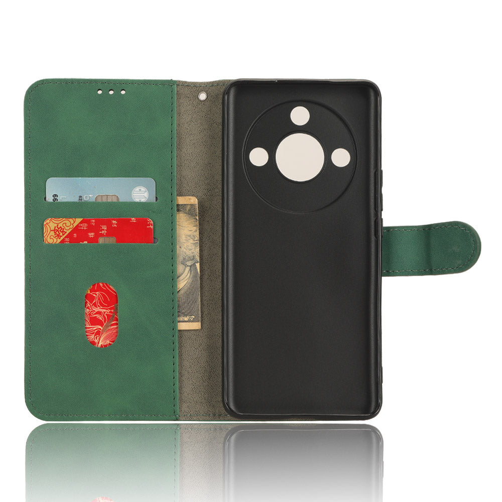 For Honor X50 Shockproof PU Leather Skin-touch Stand Case Wallet Anti-drop Inner TPU Phone Cover