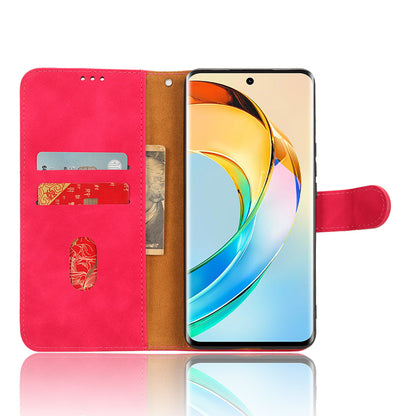 For Honor X50 Shockproof PU Leather Skin-touch Stand Case Wallet Anti-drop Inner TPU Phone Cover