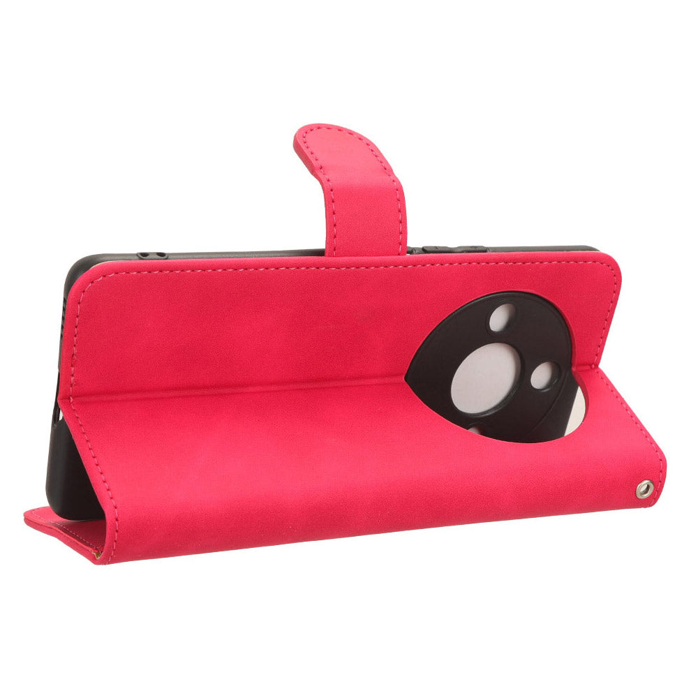 For Honor X50 Shockproof PU Leather Skin-touch Stand Case Wallet Anti-drop Inner TPU Phone Cover