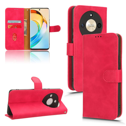 For Honor X50 Shockproof PU Leather Skin-touch Stand Case Wallet Anti-drop Inner TPU Phone Cover