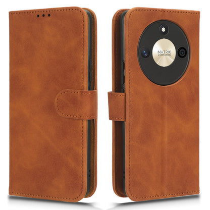 For Honor X50 Shockproof PU Leather Skin-touch Stand Case Wallet Anti-drop Inner TPU Phone Cover