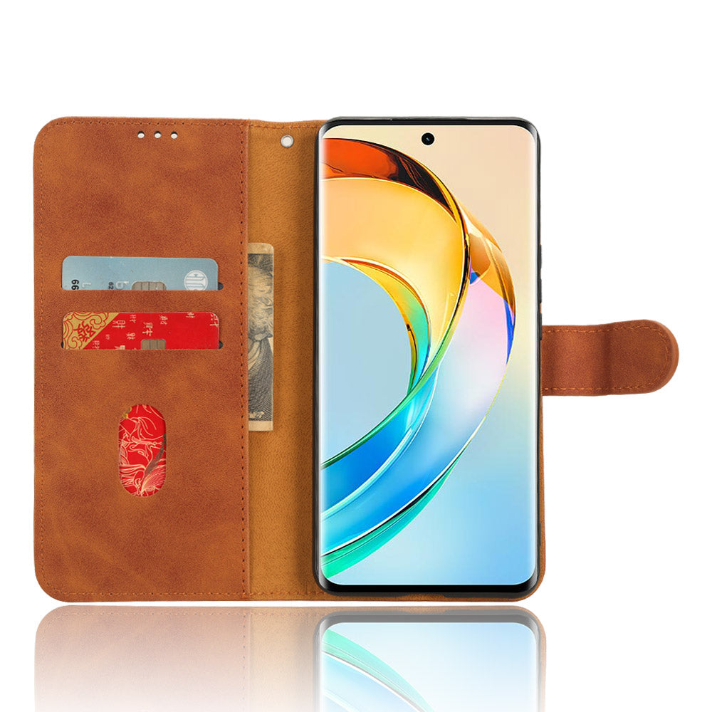 For Honor X50 Shockproof PU Leather Skin-touch Stand Case Wallet Anti-drop Inner TPU Phone Cover