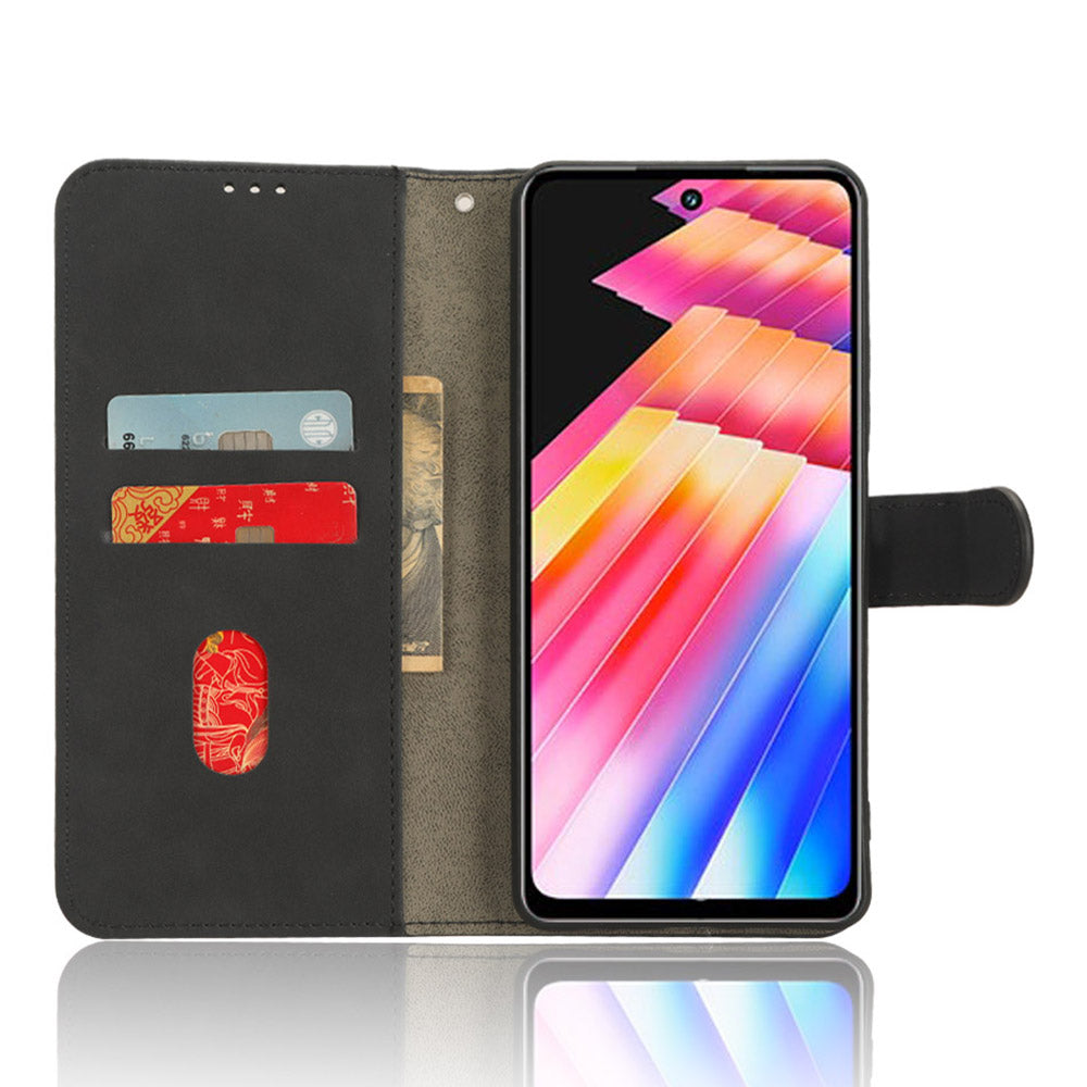 For Infinix Hot 30 TPU + PU Leather Skin-touch Phone Case Wallet Anti-drop Cell Phone Cover
