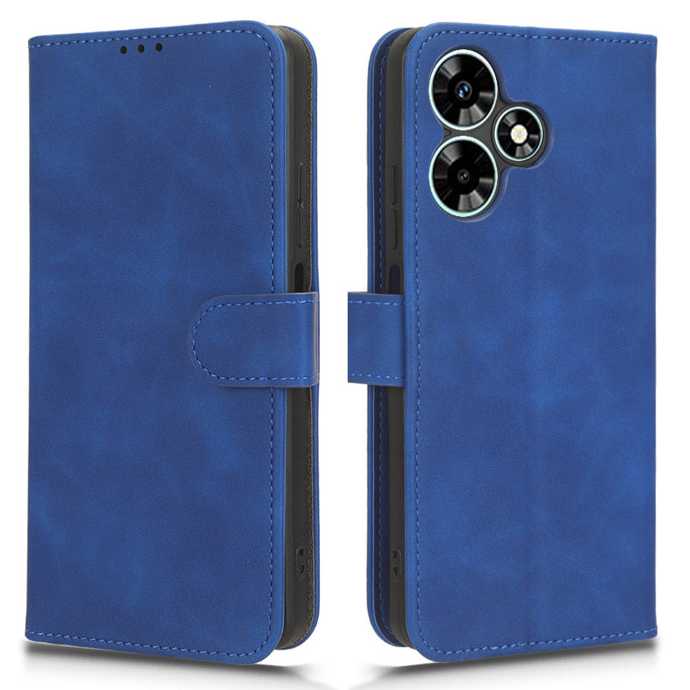 For Infinix Hot 30 TPU + PU Leather Skin-touch Phone Case Wallet Anti-drop Cell Phone Cover