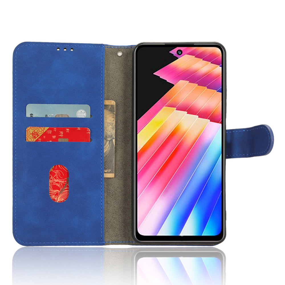 For Infinix Hot 30 TPU + PU Leather Skin-touch Phone Case Wallet Anti-drop Cell Phone Cover