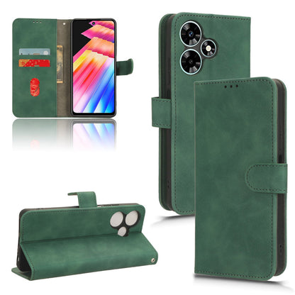 For Infinix Hot 30 TPU + PU Leather Skin-touch Phone Case Wallet Anti-drop Cell Phone Cover