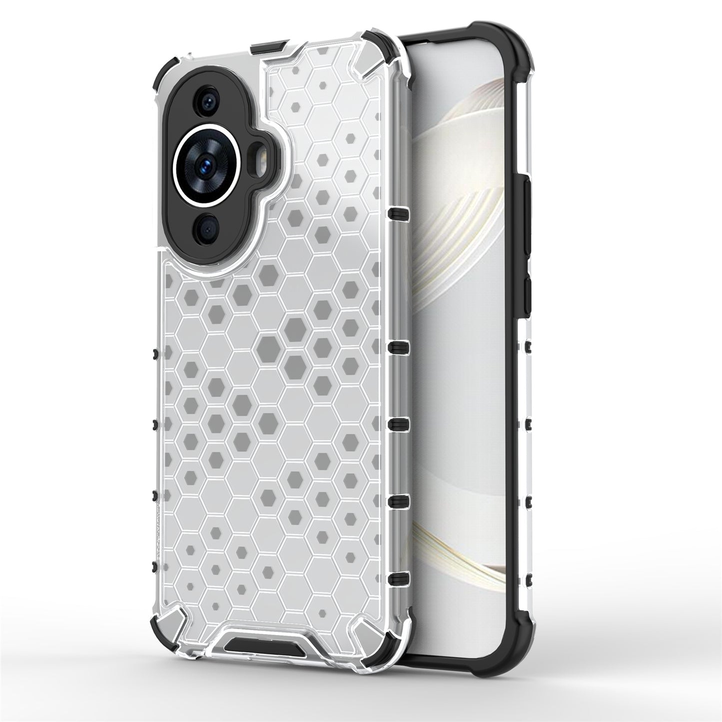 For Huawei nova 11 Anti-drop TPU+PC Phone Case Honeycomb Texture Cell Phone Cover