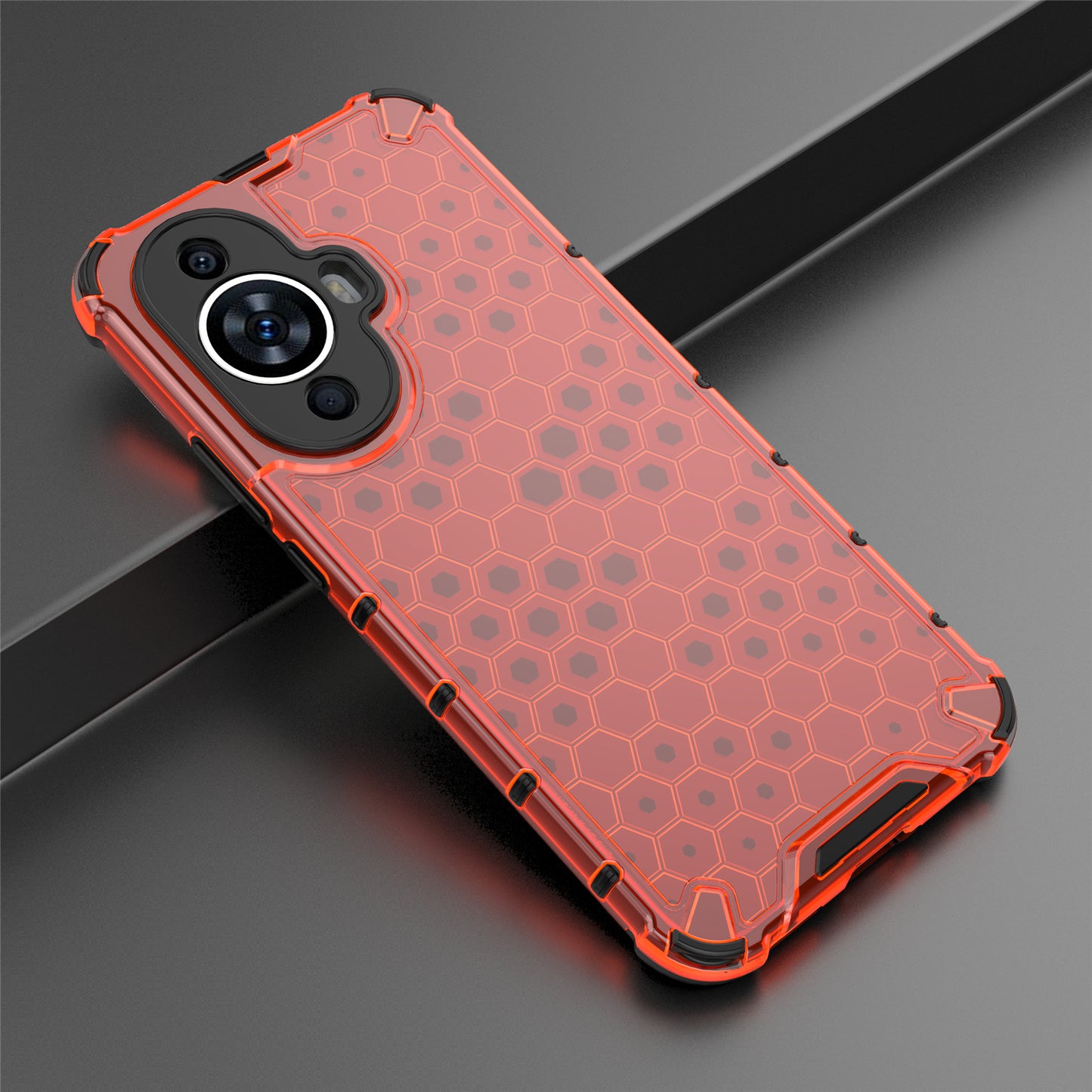 For Huawei nova 11 Anti-drop TPU+PC Phone Case Honeycomb Texture Cell Phone Cover