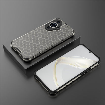 For Huawei nova 11 Anti-drop TPU+PC Phone Case Honeycomb Texture Cell Phone Cover