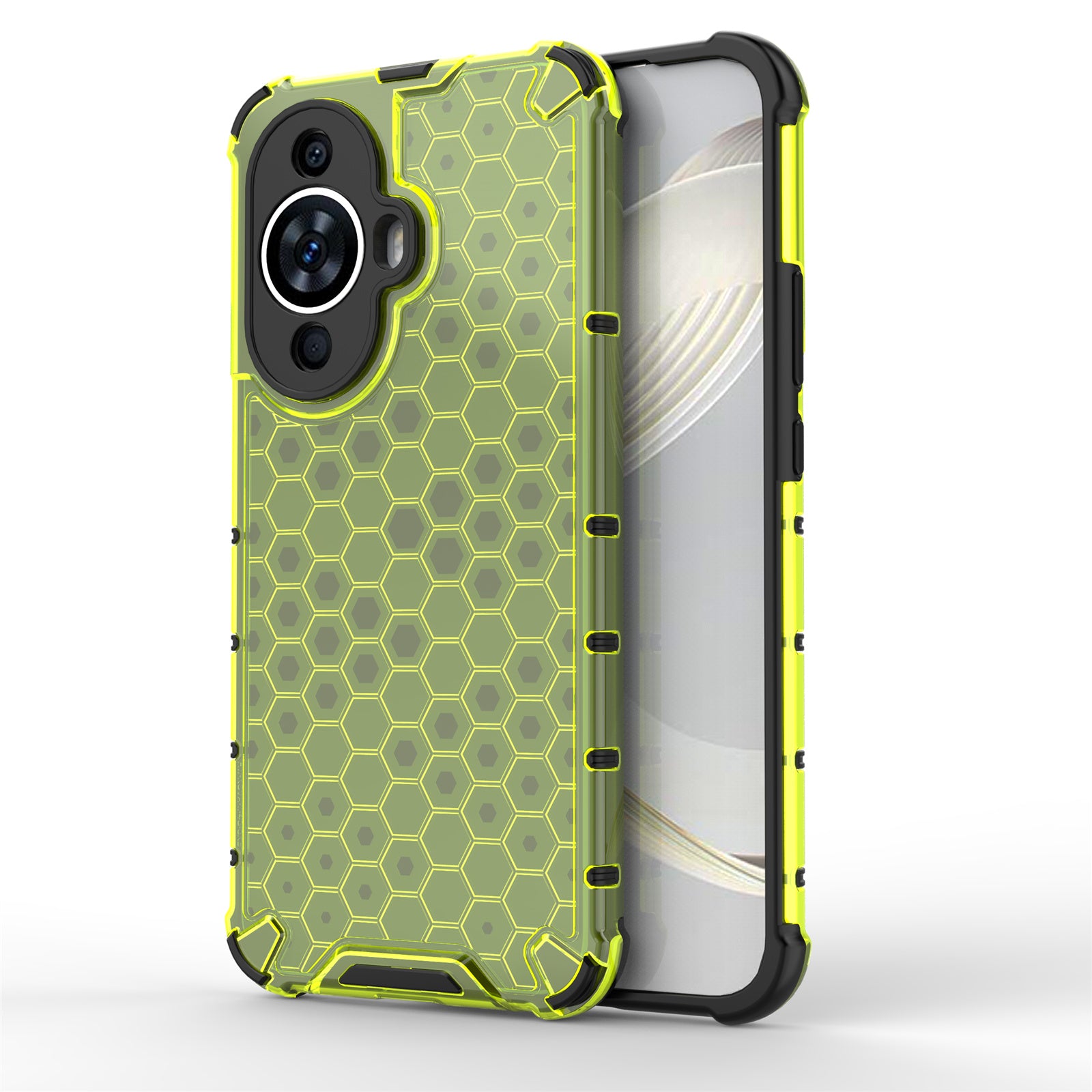 For Huawei nova 11 Anti-drop TPU+PC Phone Case Honeycomb Texture Cell Phone Cover