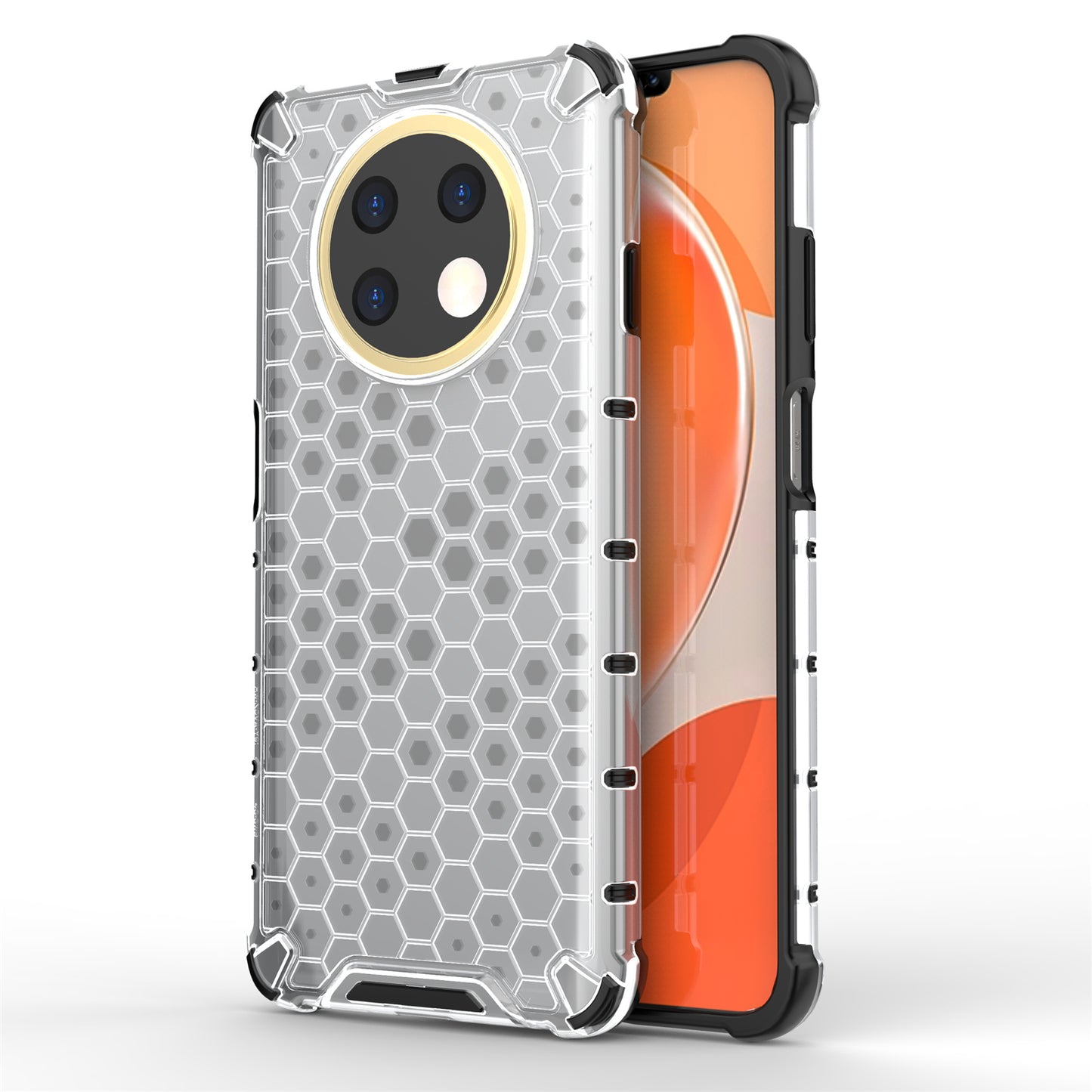 For Huawei nova Y91 4G TPU+PC Protective Phone Case Honeycomb Texture Phone Cover
